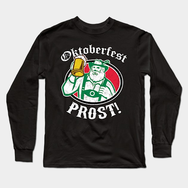 Oktoberfest Prost Bavarian German Beer Long Sleeve T-Shirt by andzoo